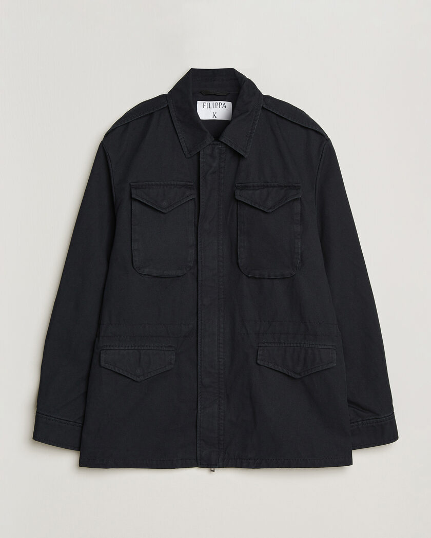 Filippa K Cotton Field Jacket Black – Svart