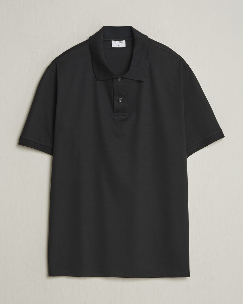Filippa K Technical Cotton Polo Black – Svart