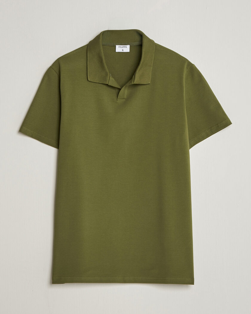 Filippa K Soft Lycra Polo T-Shirt Laurel Green – Grønn
