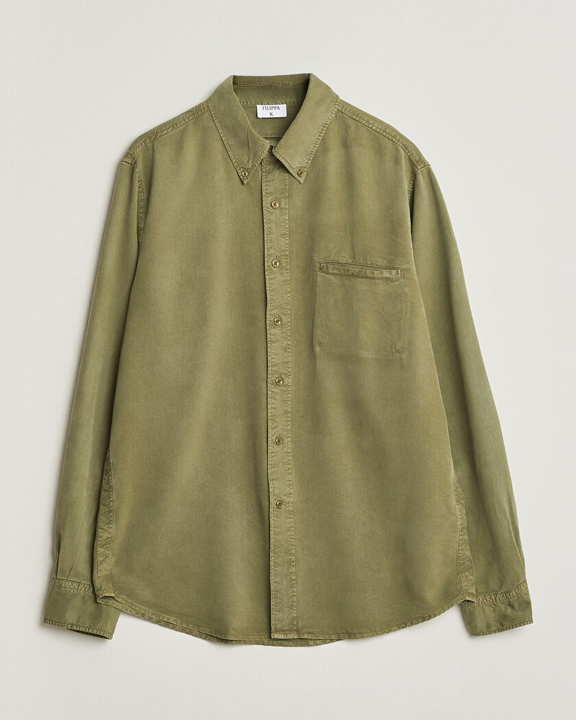 Filippa K Zack Lyocell Shirt Laurel Green – Grønn