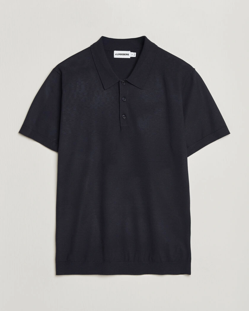 J.Lindeberg Ridge Knitted Polo JL Navy – Blå