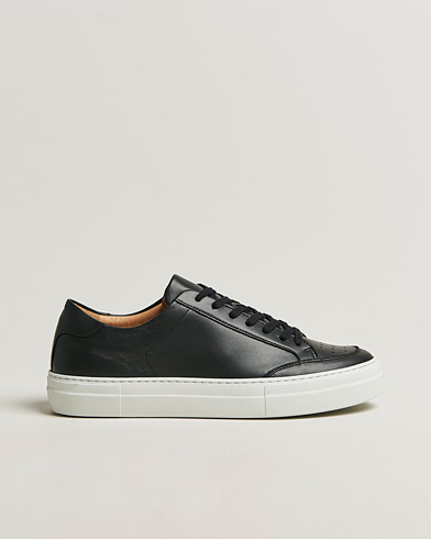 J.Lindeberg Art Signature Leather Sneaker Black – Svart