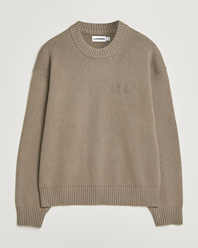 J.Lindeberg Eddy Cotton Wool Crew Neck Brindle – Grønn