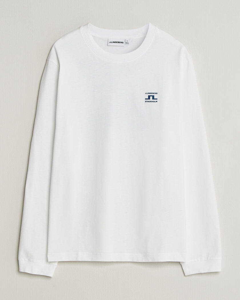  J.Lindeberg Parcie Long Sleeve T-Shirt White – Hvit