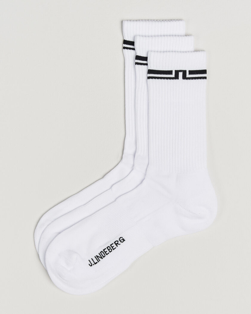 J.Lindeberg Johnson 3-Pack Socks White – Hvit