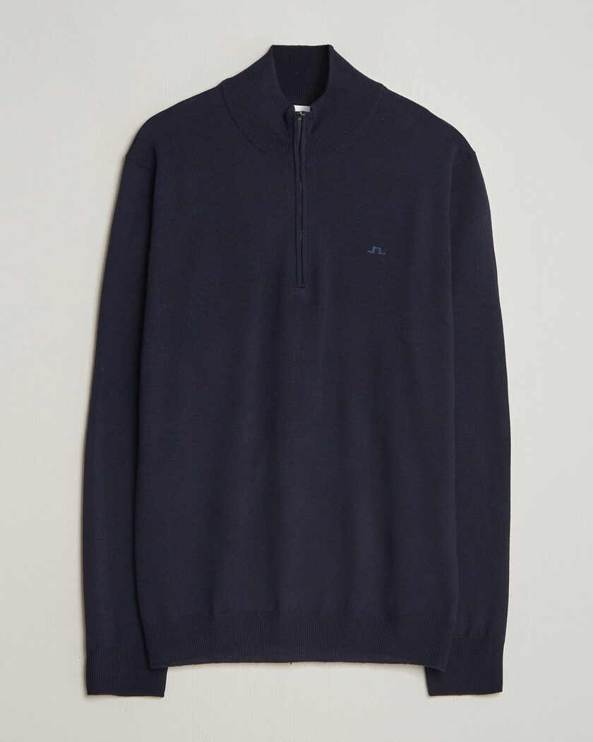 J.Lindeberg Kiyan Merino Half Zip JL Navy – Blå