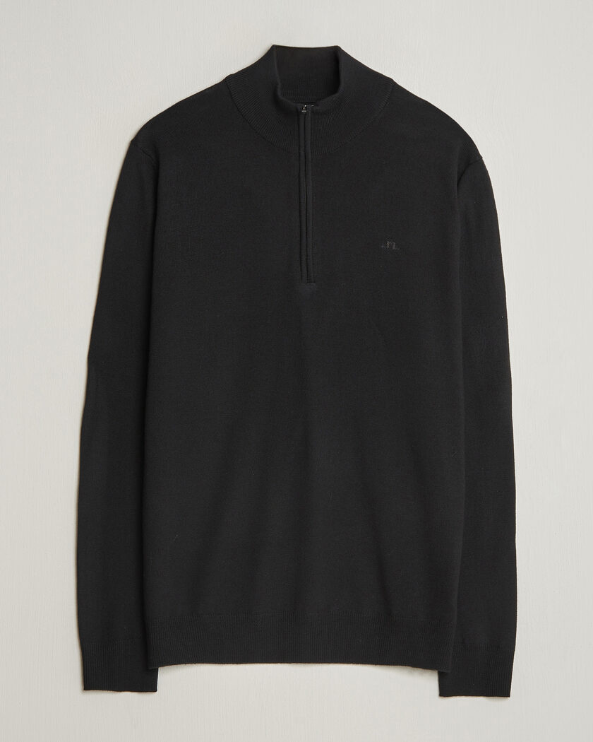 J.Lindeberg Kiyan Merino Half Zip Black – Svart