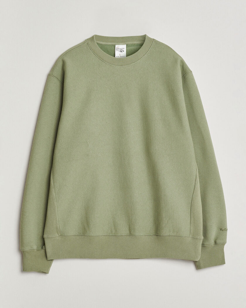 Nudie Jeans Hasse Crew Neck Sweatshirt Green – Grønn