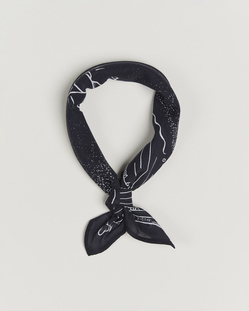 Nudie Jeans Ingrid Printed Bandana Blue – Blå