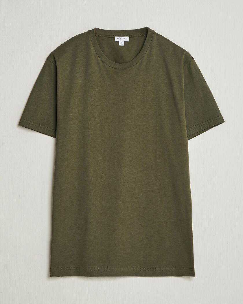 Sunspel Riviera Midweight T-Shirt Deep Olive – Grønn