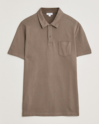 Sunspel Riviera Polo Shirt Dark Cedar – Brun