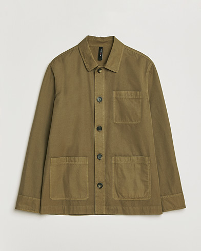 Kiton Cotton Canvas Chore Jacket Military – Grønn