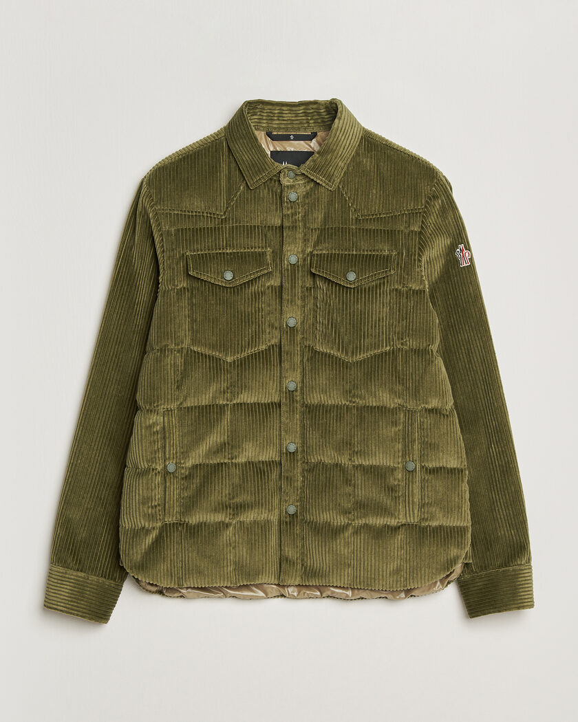 Moncler Grenoble Gelt Corduroy Shirt Jacket Military Green – Grønn