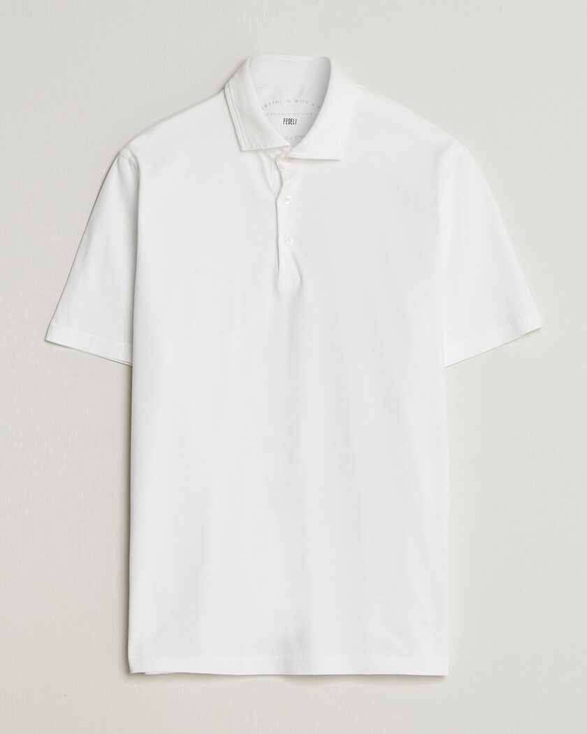 Fedeli Zero Organic Cotton Polo White – Hvit