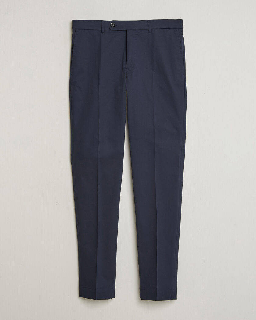 Incotex Regular Fit Flexgab Cotton Chinos Navy – Blå