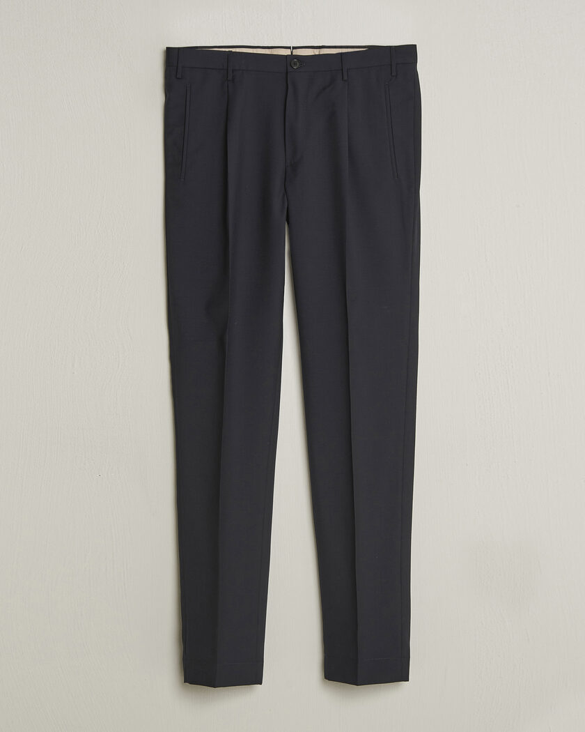 Incotex Regular Fit Super 100s Wool Pants Blue – Blå