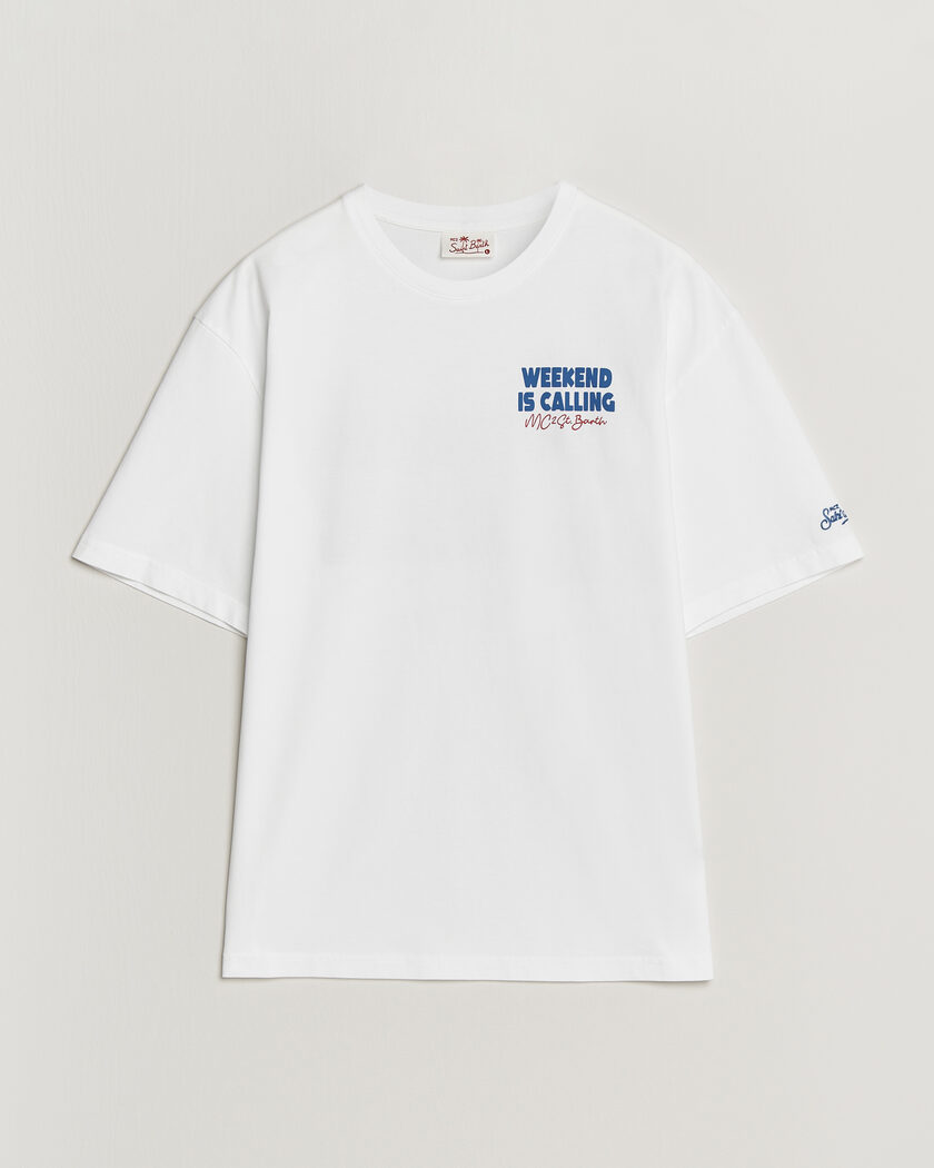 MC2 Saint Barth Back Printed Cotton T-Shirt Weekend Jet – Hvit