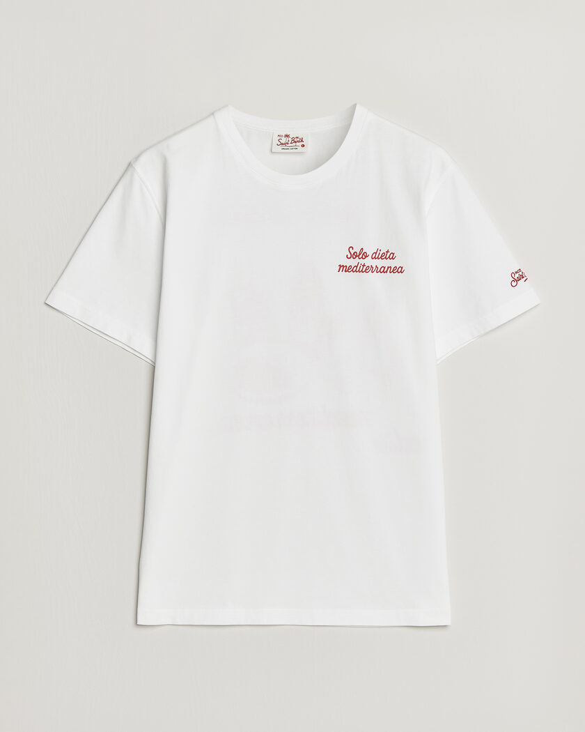 MC2 Saint Barth Back Printed Cotton T-Shirt Dieta Mediterranea – Hvit