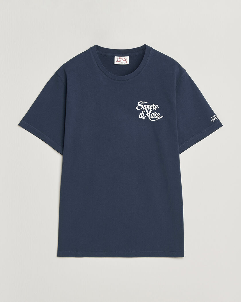 MC2 Saint Barth Printed Cotton T-Shirt Sapore Di Mare – Blå