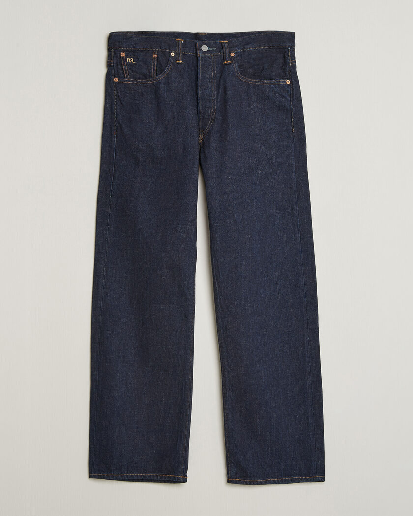 RRL Vintage Fit 5-Pocket Denim East/West Rinse – Blå