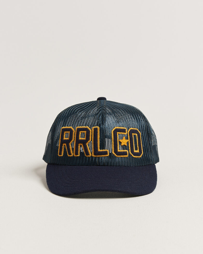RRL Mesh Trucker Cap Navy – Blå