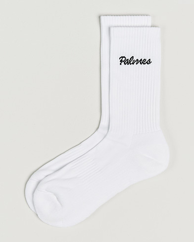 Palmes 2-Pack Stitch Socks White – Hvit