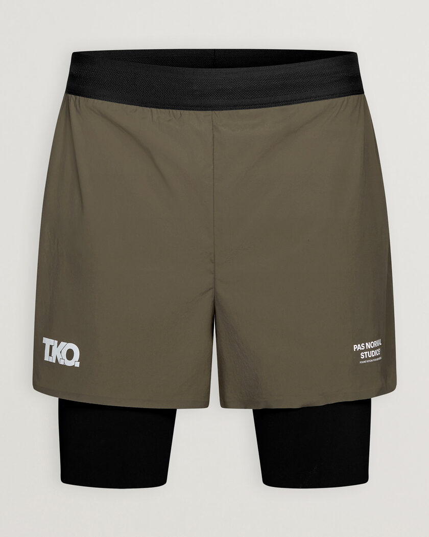 Pas Normal Studios TKO Balance 2-in-1 Shorts Dark Stone – Brun