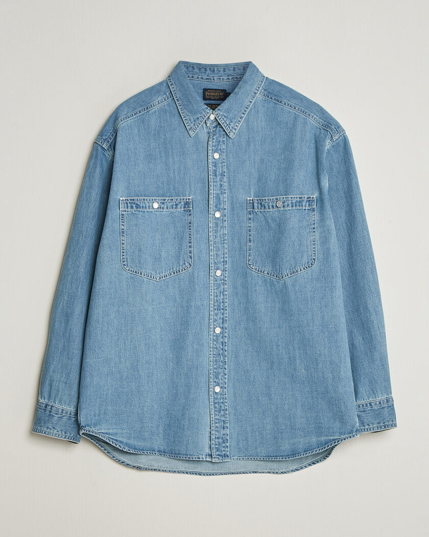 Pendleton Western Workshirt Stone Wash – Blå