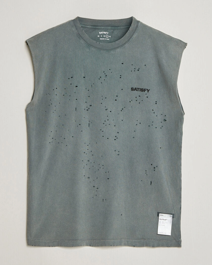 Satisfy MothTech Muscle Tee Faded Black – Svart