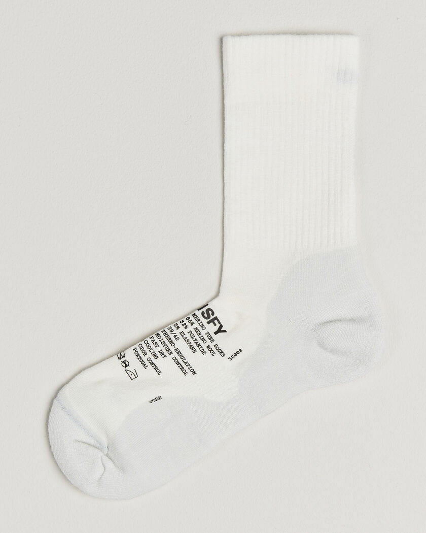  Satisfy Merino Tube Socks White – Hvit