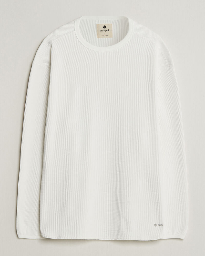 Snow Peak Dry Waffle Long Sleeve T-Shirt Off White – Hvit