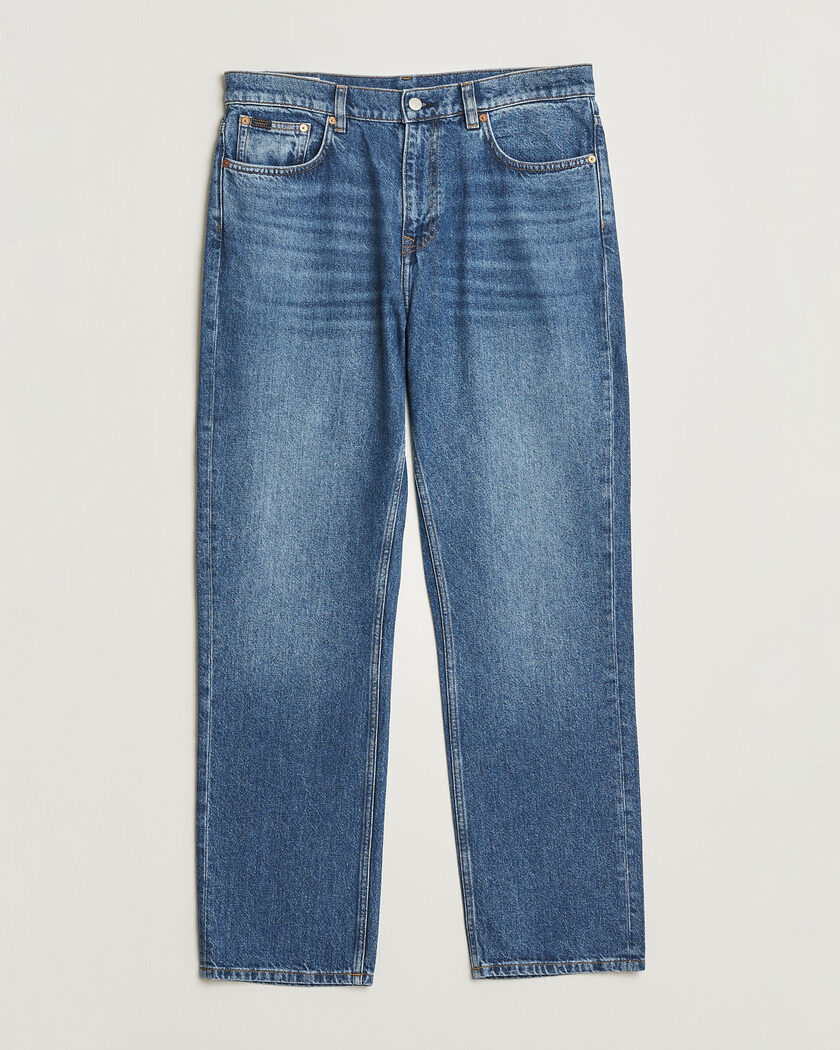 GANT Straight Fit Jeans Mid Blue Worn In – Blå