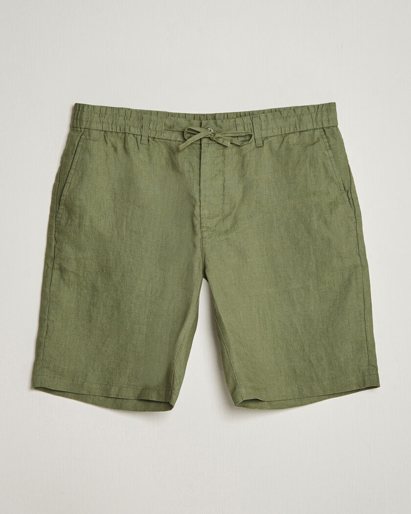 Gant Regular Fit Linen Drawstring Shorts Dry Herb Green – Grønn
