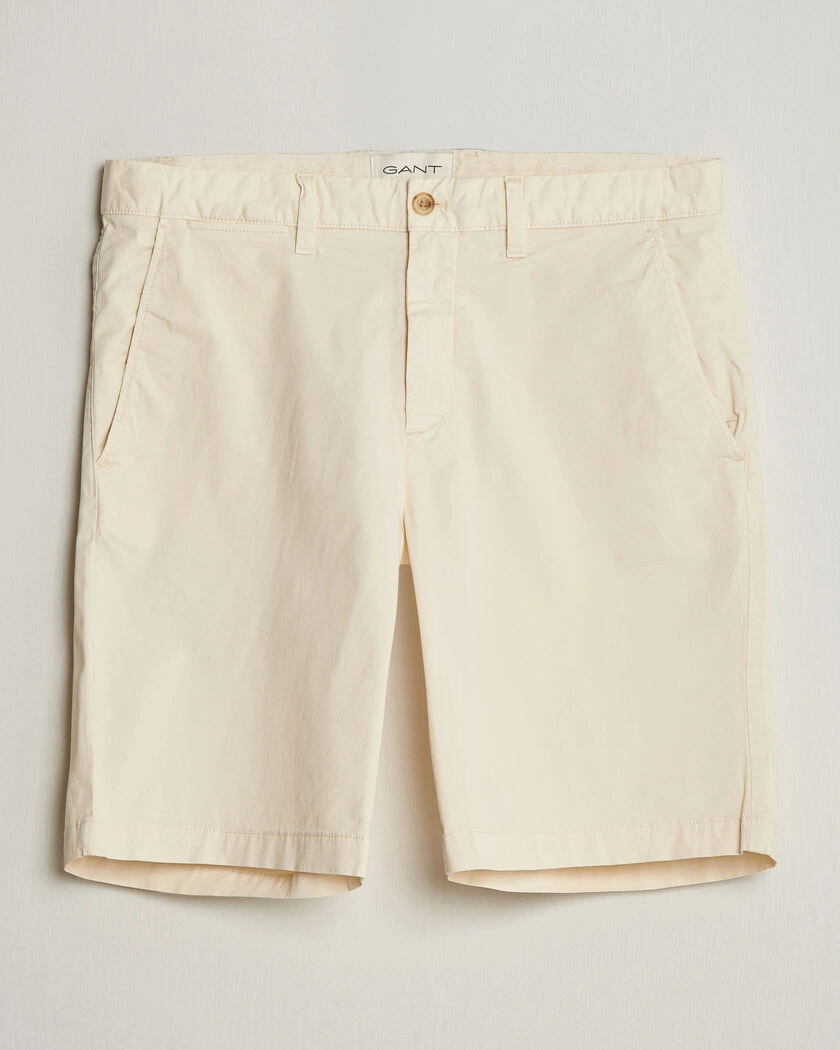 GANT Regular Sunfaded Shorts Cream – Hvit