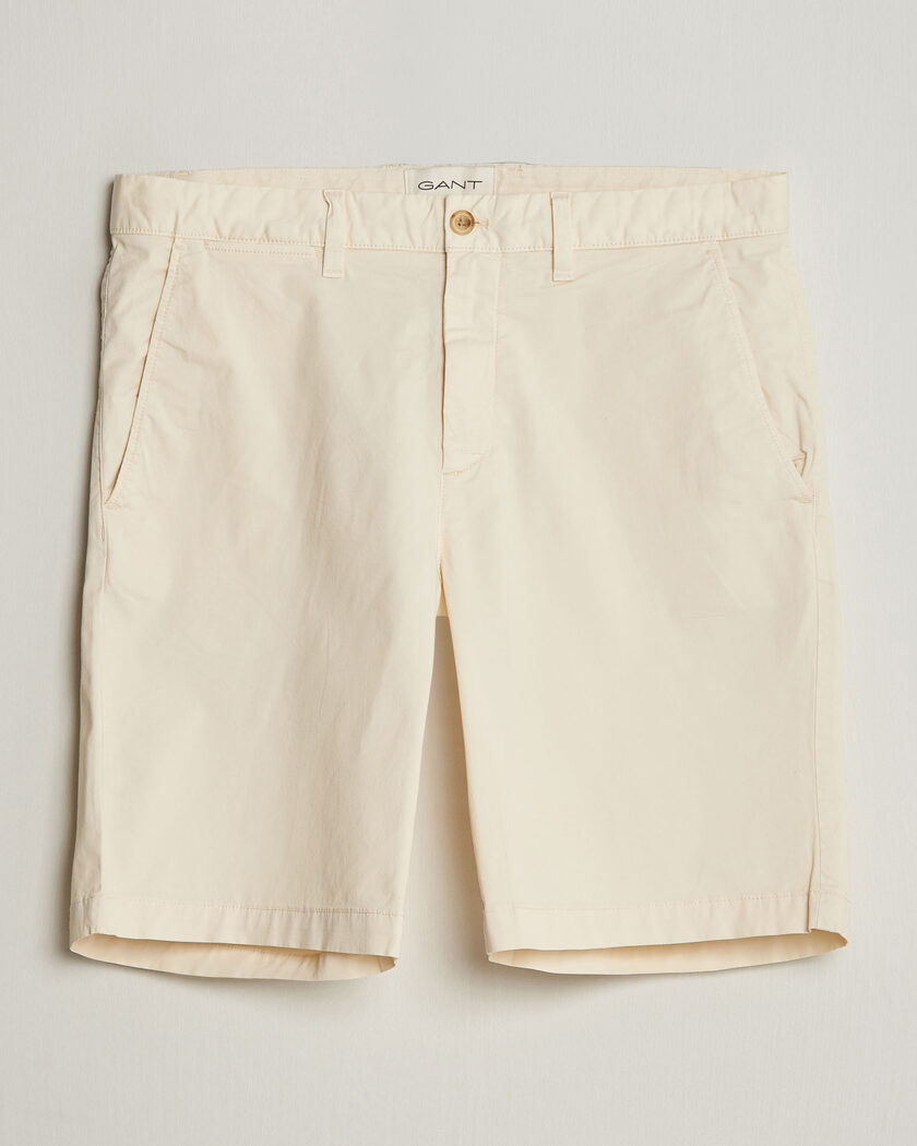 GANT Regular Sunfaded Shorts Cream – Hvit
