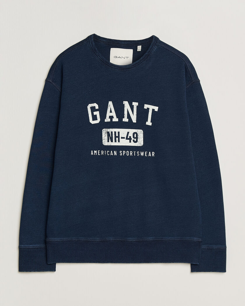 Gant Indigo Graphic Sweatshirt Dark Blue – Blå