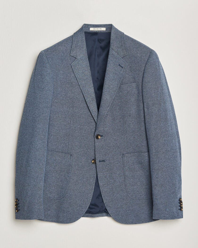 GANT Two Tone Jersey Pique Blazer Salty Sea – Blå