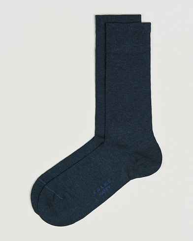 Falke Happy 2-Pack Cotton Socks Navy Melange – Blå