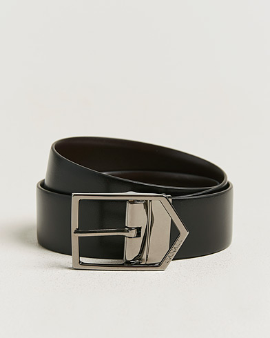 Canali Reversible Leather Belt Black/Brown – Flerfarget