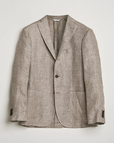 Boglioli K Jacket Prince Of Wales Blazer Taupe – Beige