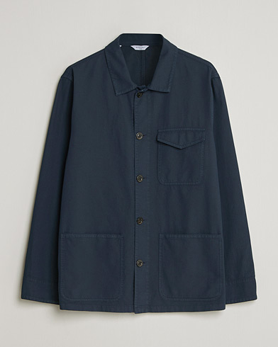 Boglioli Cotton Gabardine Work Jacket Navy – Blå