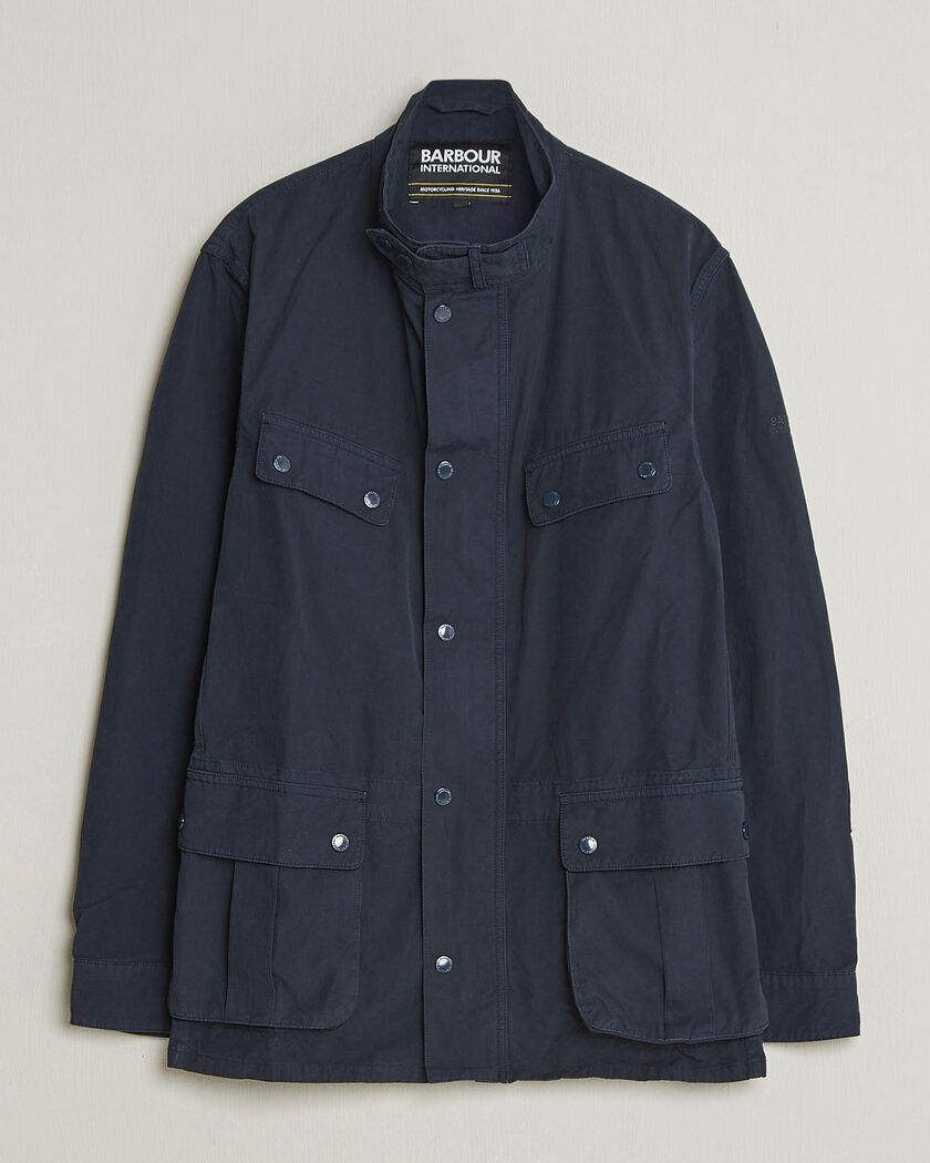 Barbour International Garment dyed Casual Duke Jacket Navy – Blå