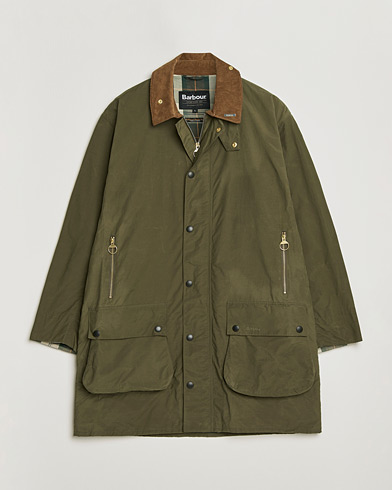 Barbour Heritage Bedale Wax Trench Coat Olive hos CareOfCarl.no
