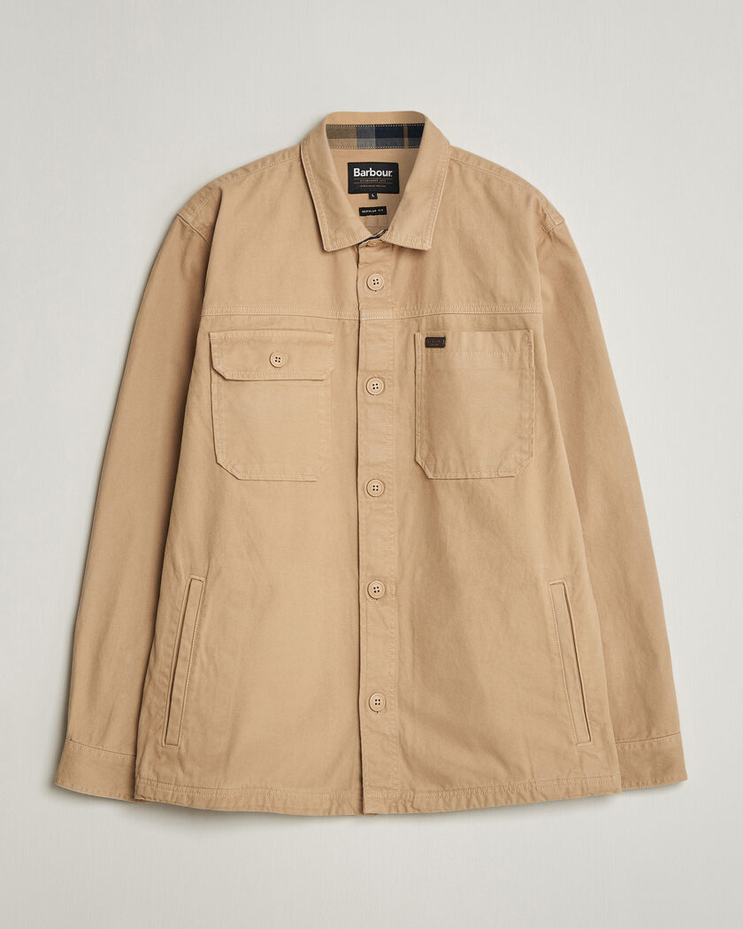 Barbour Lifestyle Lingfield Canvas Overshirt Dark Stone – Beige