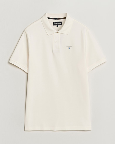 Barbour Lifestyle Tartan Pique Polo Whisper White – Hvit