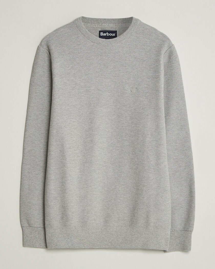 Barbour Lifestyle Honeycomb Crew Neck Grey Marl – Grå