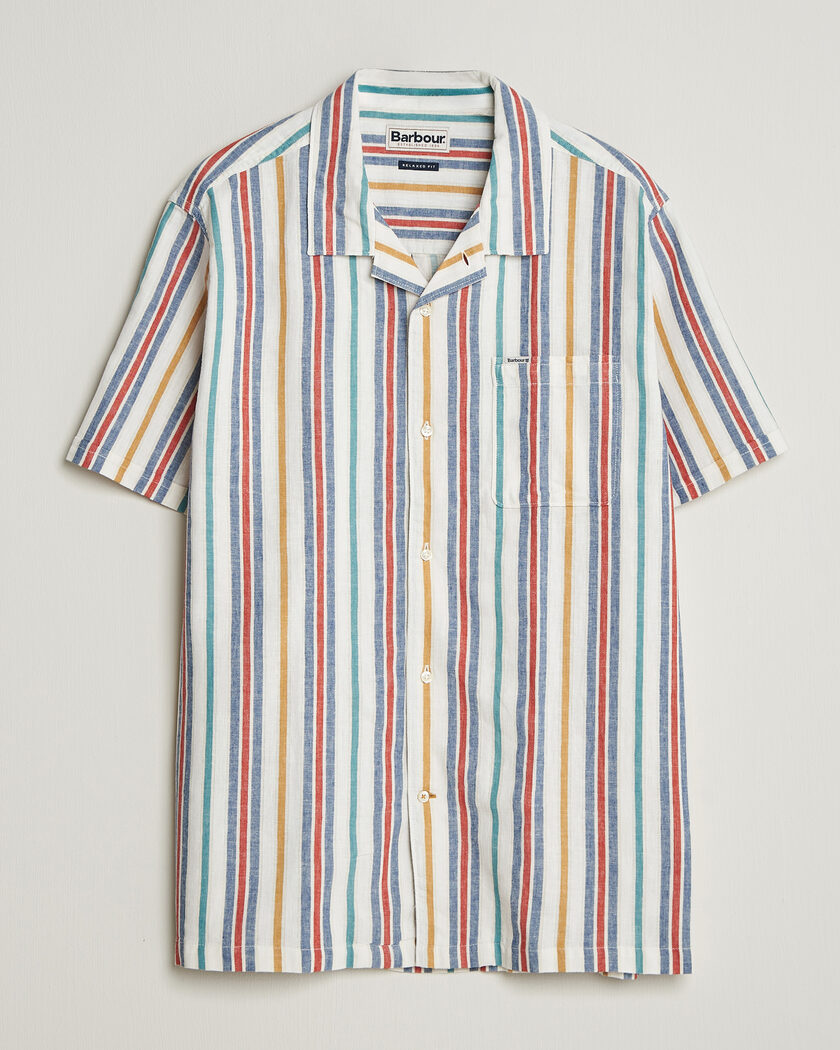 Barbour Lifestyle Waterbay Striped Summer Fit Shirt White – Flerfarget