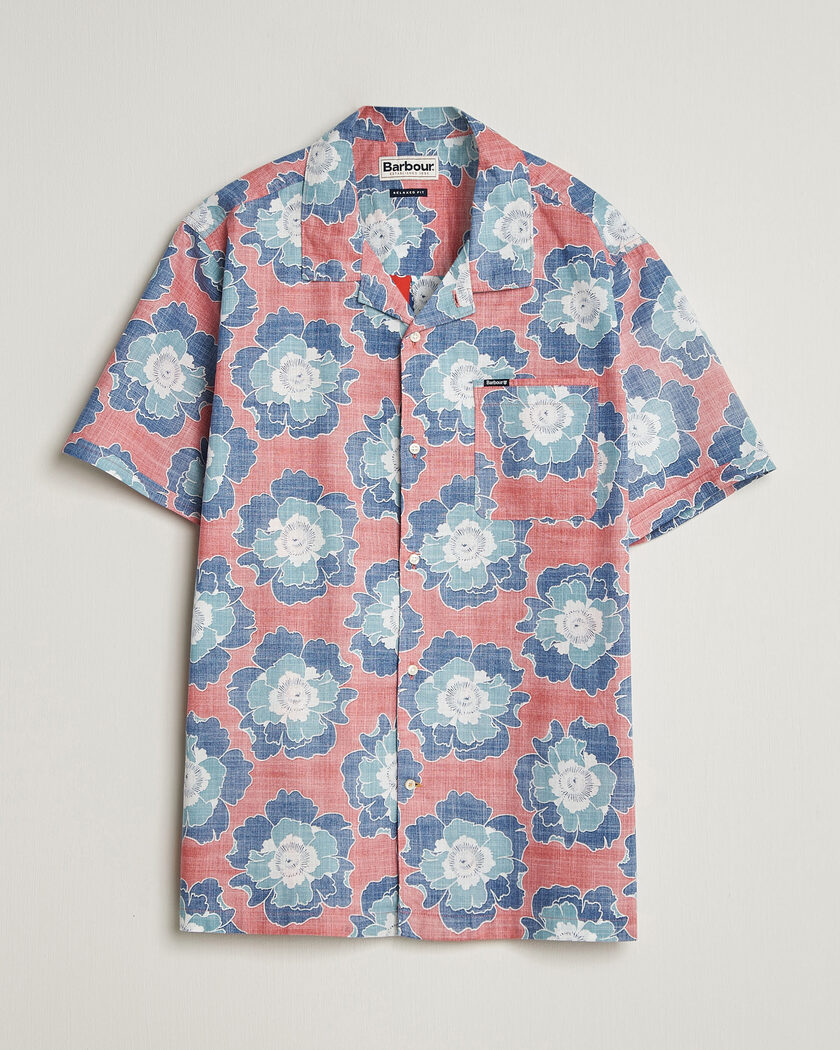 Barbour Lifestyle Hauxley Printed Summer Fit Shirt Lava – Flerfarget