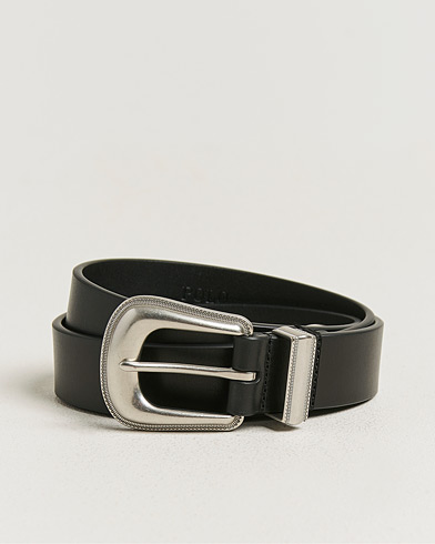 Polo Ralph Lauren Western Leather Belt Black – Svart