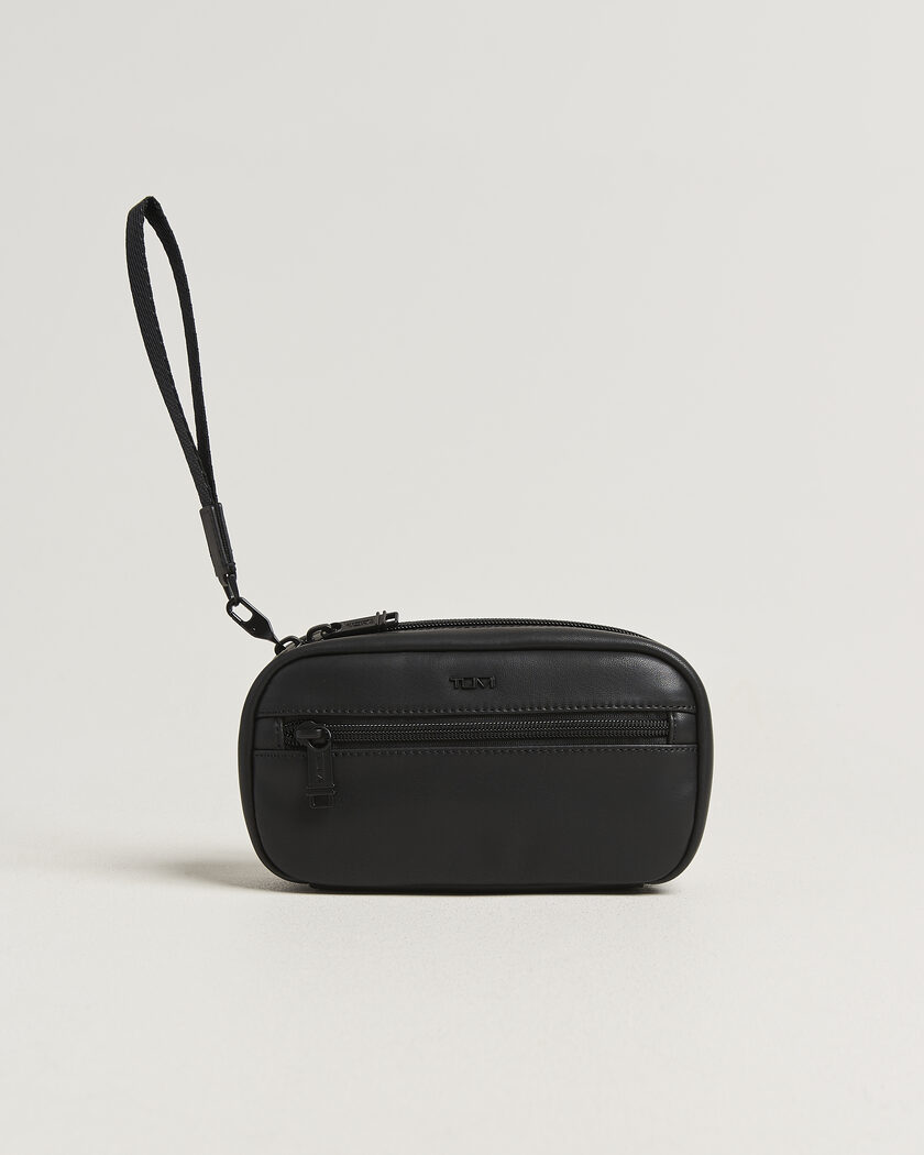 TUMI Leather Zip-Around Case Black – Svart